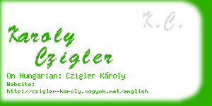 karoly czigler business card